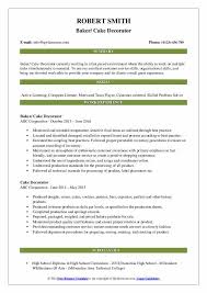 Why is it important to get trained properly? Cake Decorator Resume Samples Qwikresume