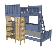 They can also plan all sorts of adventures in the tent below the bed. Dresser Bookshelf Support For Cabin Bunk System Ana White