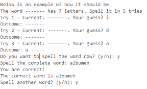 Spelling Game Using Python Stack Overflow