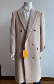 Men's black wool/ cashmere blend modern coat. Double Breasted Overcoat Wool Top Coat Full Length Coat