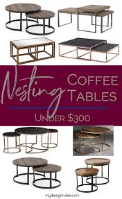 White marble/brown medium specialty wood coffee table set with nesting tables. Nesting Coffee Tables That Are Stylish Affordable My Design Rules