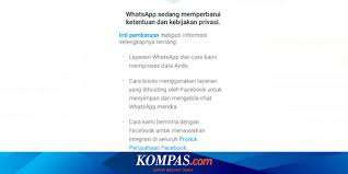 Ok video kali ini tentang kebijakan baru whatsapp yang akan dirilis pada tanggal 8 februari 2021 nanti. Kebijakan Privasi Baru Whatsapp Berlaku Mulai 8 Februari 2021 Haruskah Pengguna Setuju Halaman All Kompas Com