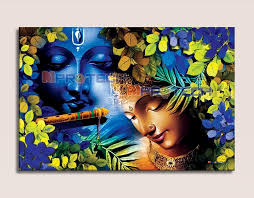 Mpro Tech Eco Canvas Radha Krishna Painting For Living Room Home Decor Wall Hanging Modern Pa Krishna Painting Krishna Radha Painting Buddha Painting Canvas