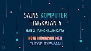 Cikgu mahani , smk dmpr2. Nota Ringkasan Sains Komputer Tingkatan 4 Bab 2 Youtube