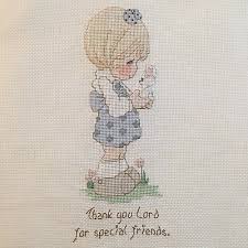 See more ideas about cross stitch, precious moments, stitch. Precious Moments Girl Special Friends Cross Stitch Handmade Completed Finished Ebay
