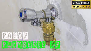 Plomberie37 Pae07 Mise En Place D Un Robinet De Machine A Laver Sur Du Per Avec Raccord A Glissement Youtube