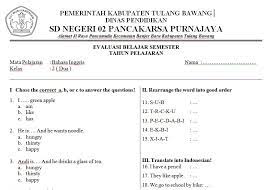 Soal ulangan tema 3 kelas 5 sd kurikulum 2013. Contoh Soal Menjodohkan Bahasa Indonesia Sd Contoh Soal Terbaru