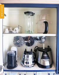 Appliance Cabinet Before After I Discovered The Best Way To Store Food Processor Blades Appliance Cabinet Kitchen Appliance Storage Clutter Free Kitchen