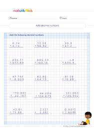 Chapter 3 multiplication and division. Adding And Subtracting Decimals Worksheets Pdf For Grade 5 Fifth Grade Operation With Decimals