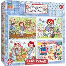 Jigsaw puzzles are a beautiful distraction from the world around you and can be enjoyed by almost anyone. Masterpieces Inc Raggedy Ann 4 Pack 100 Piece Jigsaw Puzzles Target