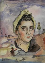 Sold at Auction: David Davidovic Burljuk, David Davidovich Burliuk (Russian  1882-1967), Portrait of a Woman, Signed Watercolor and Gouache