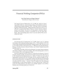 How to start a business as a holding company! Pdf Financial Holding Companies