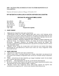 Contoh soal pkn kelas 10, semester 1, kurikulum 2013. Doc Rpp Matematika Kurikulum 2013 Materi Eksponen Dan Logaritma Kus Mala Academia Edu