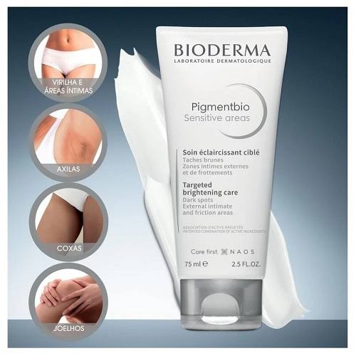 Bioderma Bio Sensitive Pigment Cream for Sensitive Areas, Fragrance-Free - 75ml