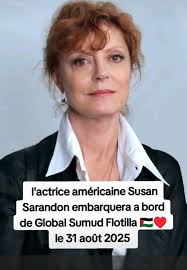 American actress Susan Sarandon will embark