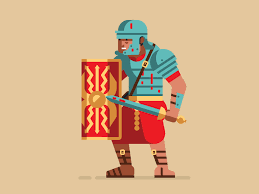 Spqr Shield War Roman Soldier Geometric Art Vector Art Vector Animation Flat Des Motion Design Animation Adobe Illustrator Graphic Design Character Flat Design