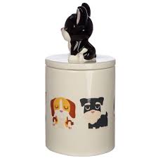 The goodies at a children's party.) goody. Dog Squad Franzosische Bulldogge Sussigkeiten Dose