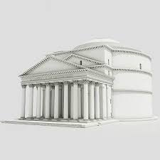 The 3d Model Of The Gray Pantheon In 2020 3d Model Model Grey