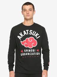 Naruto Akatsuki Shinobi Organization Long Sleeve T Shirt Akatsuki Shirt Naruto Shirts Mens Shirt Dress