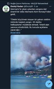 Yangınlara havadan ve karadan müdahale edildi. Marmaris Te Orman Yangini