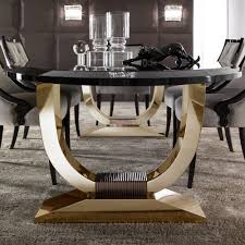 Italian Black Lacquered Gold Oval Dining Table Juliettes Interiors Luxury Dining Room Luxury Dining Room Tables Oval Table Dining
