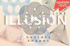 Free for commercial use no attribution required high quality images. Illusion Linear Geometric Shapes Ai Svg Png 211230 Illustrations Design Bundles
