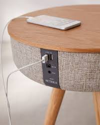 This Stylish Side Table Doubles As A Phone Charger And A Bluetooth Speaker Speaker Table Creative Furniture Home Furniture