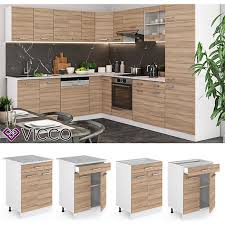 Vicco schubunterschrank 80 cm ohne arbeitsplatte küchenschrank unterschrank küchenunterschrank küchenzeile. Vicco Kuche R Line Unterschrank 60 Cm Mit Schublade Verschiedene Farben Online Kaufen Bei Netto