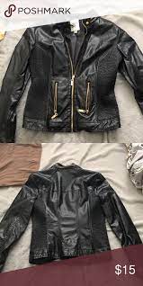 Leather Jacket Black Leather Jacket Pretty Light And Comedy Form Fitting Goes Down To Waist Line Cute With Crop Leather Jacket Jackets Leather Jacket Black