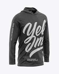 Download Men S Heather Lightweight Hoodie T Shirt In Apparel Mockups On Yellow Images Object Mockups
