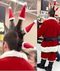 Santa Hawk Elf Hair Hair Humor Hair Art