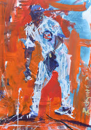 Paulb's pointillistic/impressionist original oil paintings of chicago cubs and various prints and poster formats of a wide variety of subject matter by the pointillistic/impressionist oil painter from landscape/waterscape paintings, dance, sports, portrait, to classical figures, flowers, rock and roll. Chicago Cubs Paintings