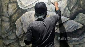  Buat Dinding Motif Batu Dengan Spon Stone Motif Wall Paint Technique With Foam Sponge Youtube Teknik Melukis Youtube