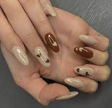 Notnaomi In 2021 Brown Acrylic Nails Brown Nails Beige Nails
