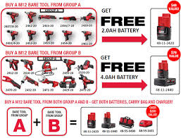 Deal Custom Milwaukee M12 Combo Kit With Free Batteries And