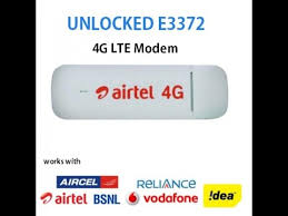 It should prompt for sim network unlock pin. Unlock Huawei Or Airtel E3372 4g Lte Data Card Youtube