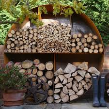 Grosser Rundholzladen Garden Storage Firewood Storage Wood Store