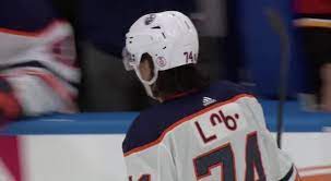Ethan bear edmonton oilers adidas nhl authentic pro alternate / navy jersey, canadian sewn with cree syllabics nameplate, and #74. Nhl Ethan Bear Donning Cree Syllabics On Jersey Facebook