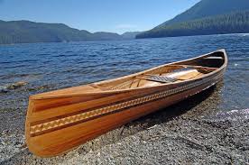 Wooden Canoe With Inlay Wooden Canoe Boat Building Boat