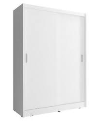 Pour jouer la carte de la simplicité, optez pour une armoire à deux portes coulissantes : Armoire Penderie Avec Etageres 2 Portes Coulissantes Rangement Kuba 150 Blanc Ebay