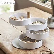 北欧風のおしゃれなアクセサリートレー スライドする4段のトレーにアクセサリーや時計 小物を収納できます 2月末までポイント10倍 アクセサリートレー tosca トスカ 山崎実業 アクセサリー収納 ジュエリーボックス 4段 小物入れ 時計 アクセサリー入れ 1 6