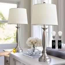 Lamps for Room 3 Way Dimmable Touch Control 2 Piece Set Silver Included 2  Bulbs