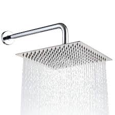 The sound of the falling rain is soothing, and no wonder much relaxing music involves sounds from overflowing fountains or running water. Derpras Square Rain Shower Head 304 Stainless Steel Ultra Thin High Pressure Bathroom Rainfall Showerhead Best Rain Shower Head Shower Heads Rain Shower Head