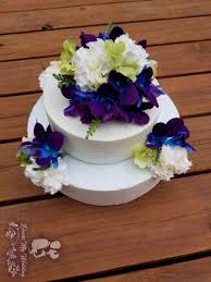 Carnation and Galaxy orchid cake topper