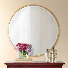 Black And Gold Round Wall Mirror Uttermost Mayfair Antique Gold 34 Round Wall Mirror 8r190 Lamps Plus Round Wall Mirror Mirror Wall Large Round Wall Mirror