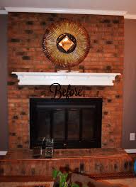 One hundred and forty square feet of 1970's red brick with black mortar. Chalk Acrylic Painted Fireplace Brick Shabby Paints