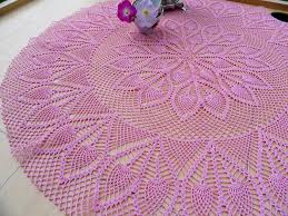 Round Crochet Lace Tablecloth 43 Inch Doily Pink Table Topper Wedding Centerpiece Table Cover Housewarming Gift For Mom Crochet Tablecloth Lace Tablecloth Crochet Doily Patterns