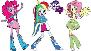 Check spelling or type a new query. My Little Pony Equestria Girl Fluttershy Rainbow Dash Pinkie Pie Coloring Pages Youtube