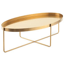Nuevo Gaultier Gold Stainless Steel Coffee Table Gold Coffee Table Oval Coffee Tables Metal Coffee Table