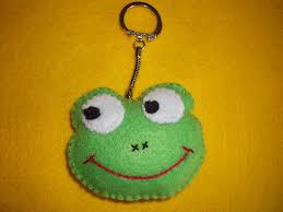 Porte Cles Grenouille En Feutrine Vert Anis Porte Cles Par Goudine Artisanat En Feutre Porte Cle Bricolages En Tissu